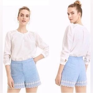 J Crew blue with eyelet trim, comfortable and gorgeous shorts 🩳 size 12